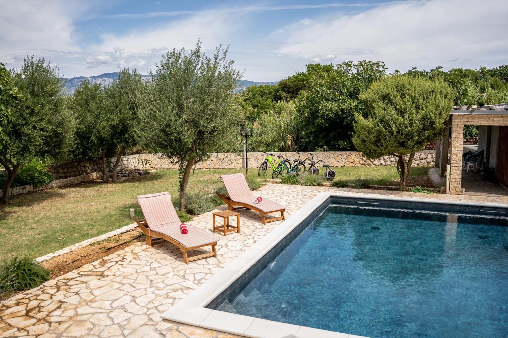 Villa Pag Dubrava Relax With Pool Bosana Exterior foto