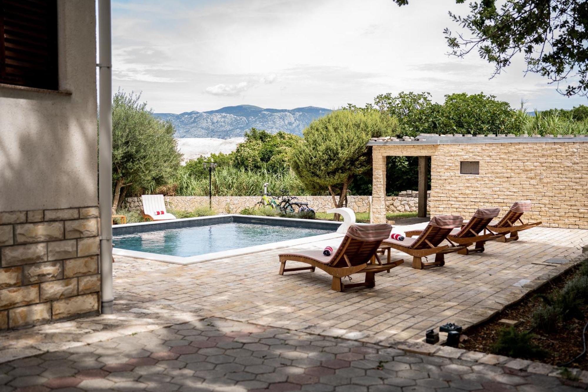 Villa Pag Dubrava Relax With Pool Bosana Exterior foto